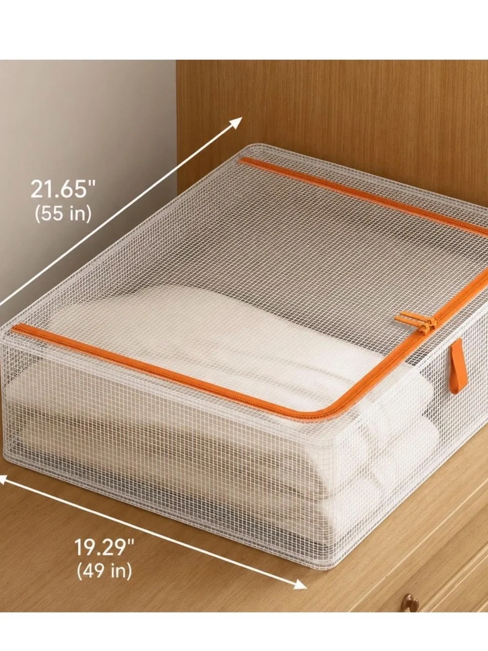 Clear Underbed Bedding Storage Bags, Set of 3